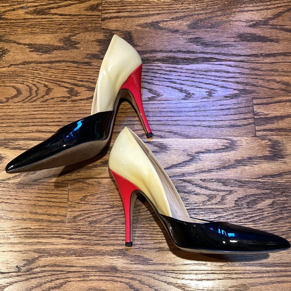 Color blocking KSNY Pointed Toe Stilettos High Heels - Picture 2 of 9